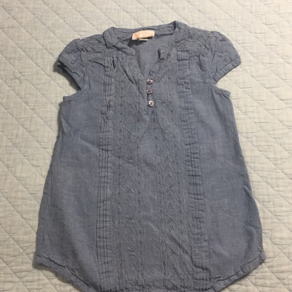 Little girls chambray top
